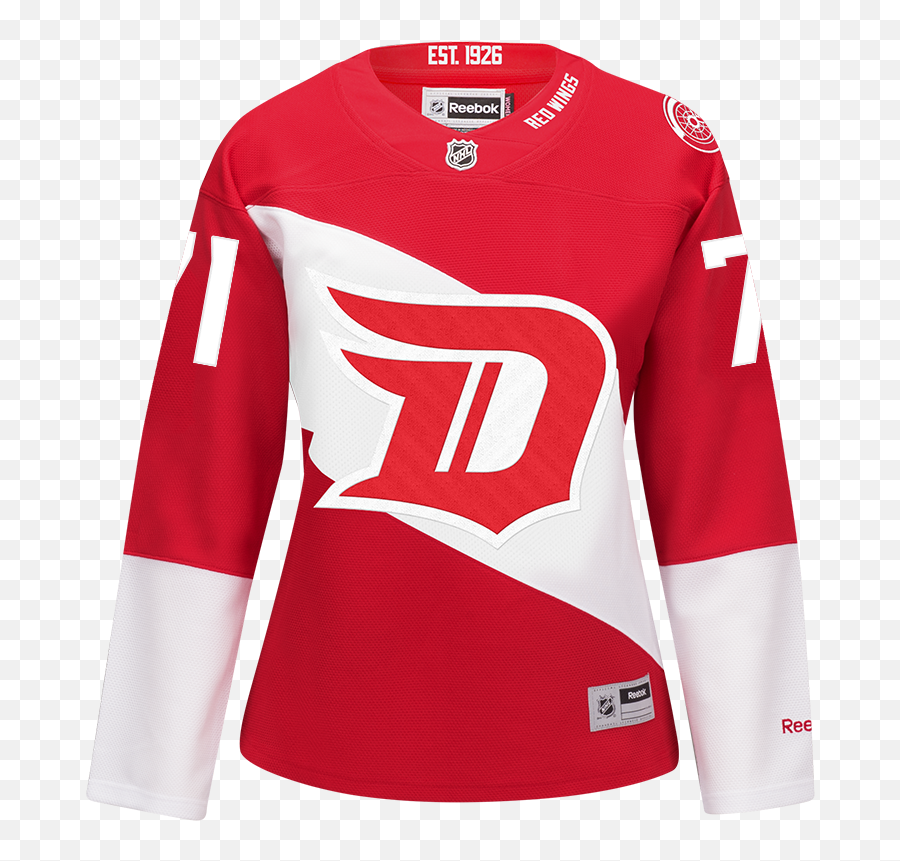 Detroit D Hockey Jersey Png Image With - Detroit Red Wings Stadium Jersey,Detroit Red Wings Logo Png