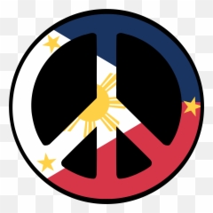 Philippines Peace Symbol Flag - Peace Sign Philippine Flag Png,Filipino Flag Png