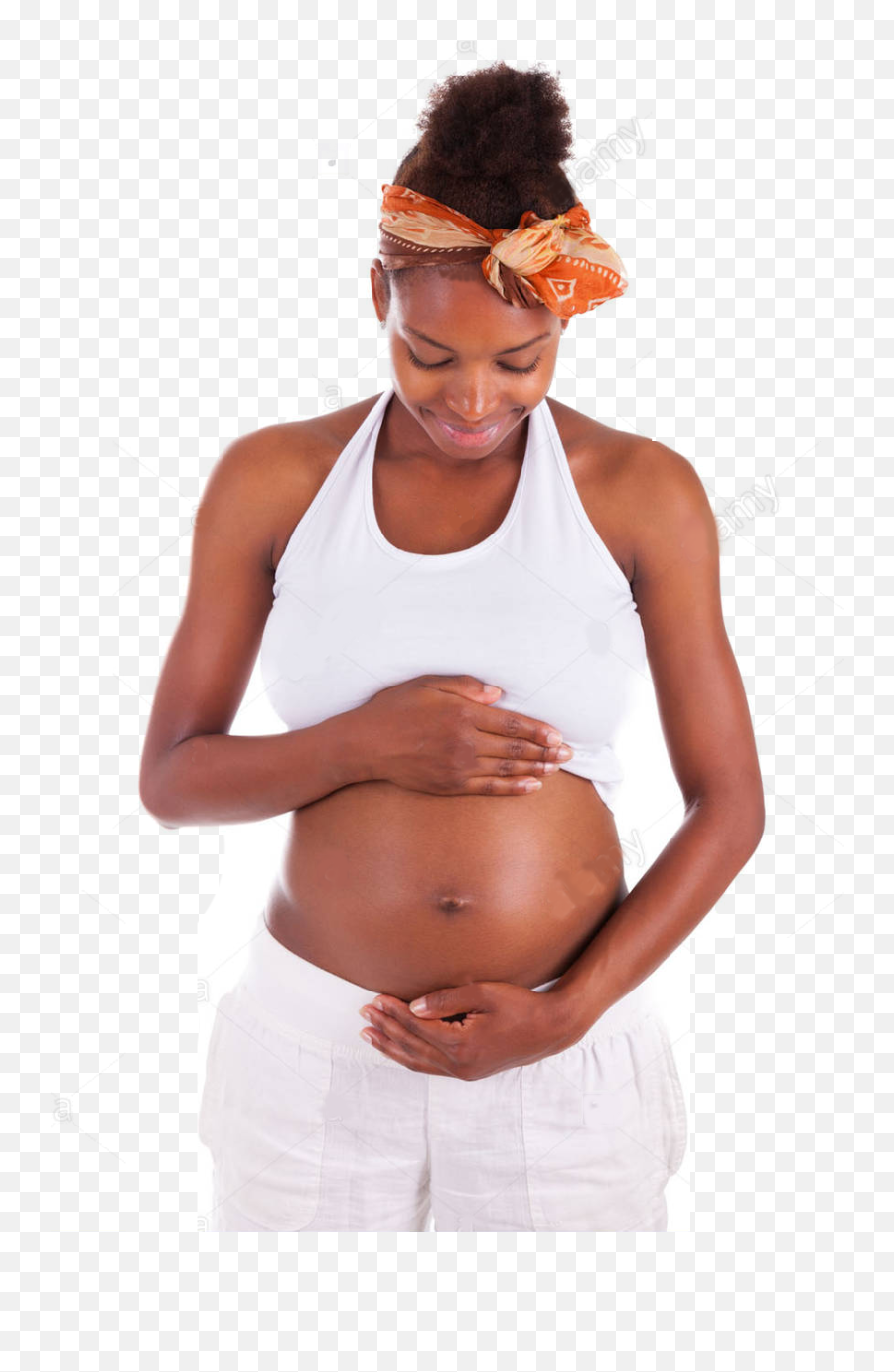 Pregnant Woman Png - Black Women Pregnant Stomach,Pregnant Woman Png