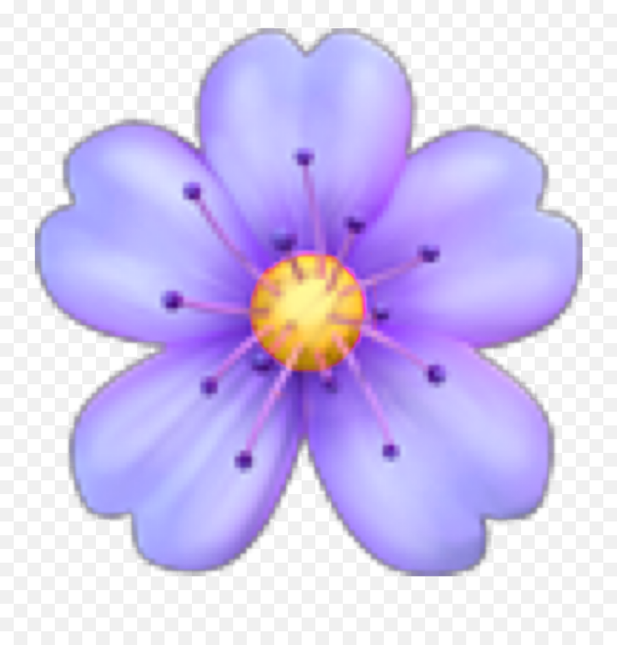 Flower Flor Violet Violeta Emoji - Flower Emoji Png Transparent Background,Transparent Flower Emoji