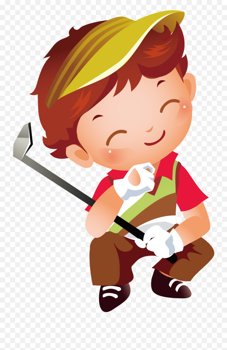 Golf Icon Playing Transprent Png Free Download - Cartoon Boy Golfer Cartoon Png,Golf Icon