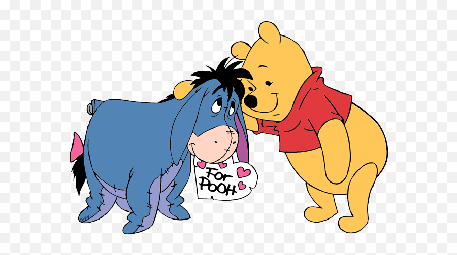Disney Valentines Day Transparent - Winnie The Pooh And Eeyore Png,Eeyore Transparent