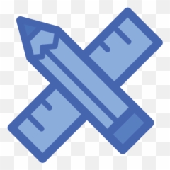 Supplies Pencil Ruler Free Icon Of - Vector Graphics png
