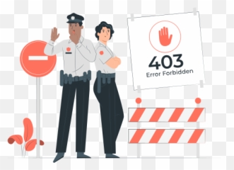 403 Error Forbidden Customizable Cartoon Illustrations Bro - Svg png
