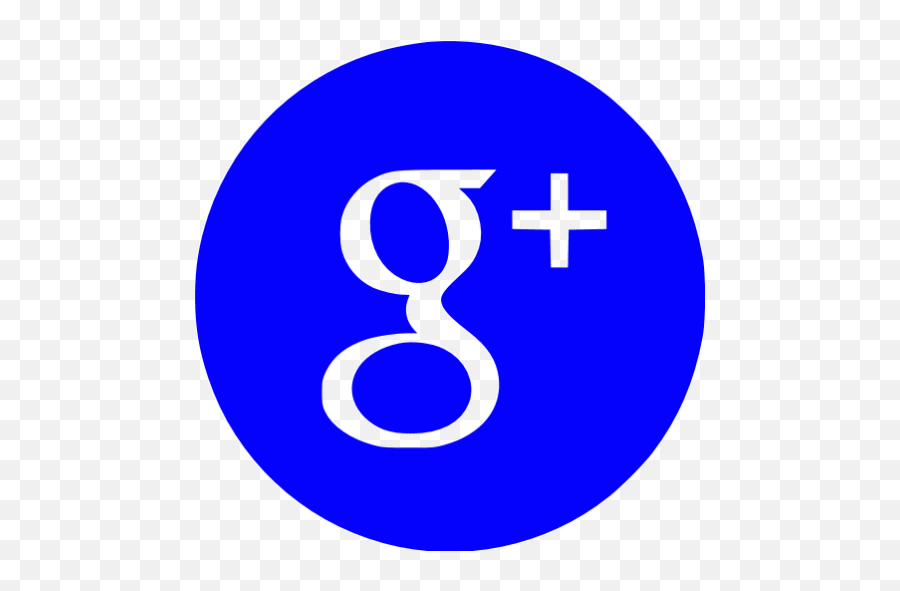 Blue Google Plus 4 Icon - Free Blue Social Icons Dot Png,Google Plus Icon Png Transparent
