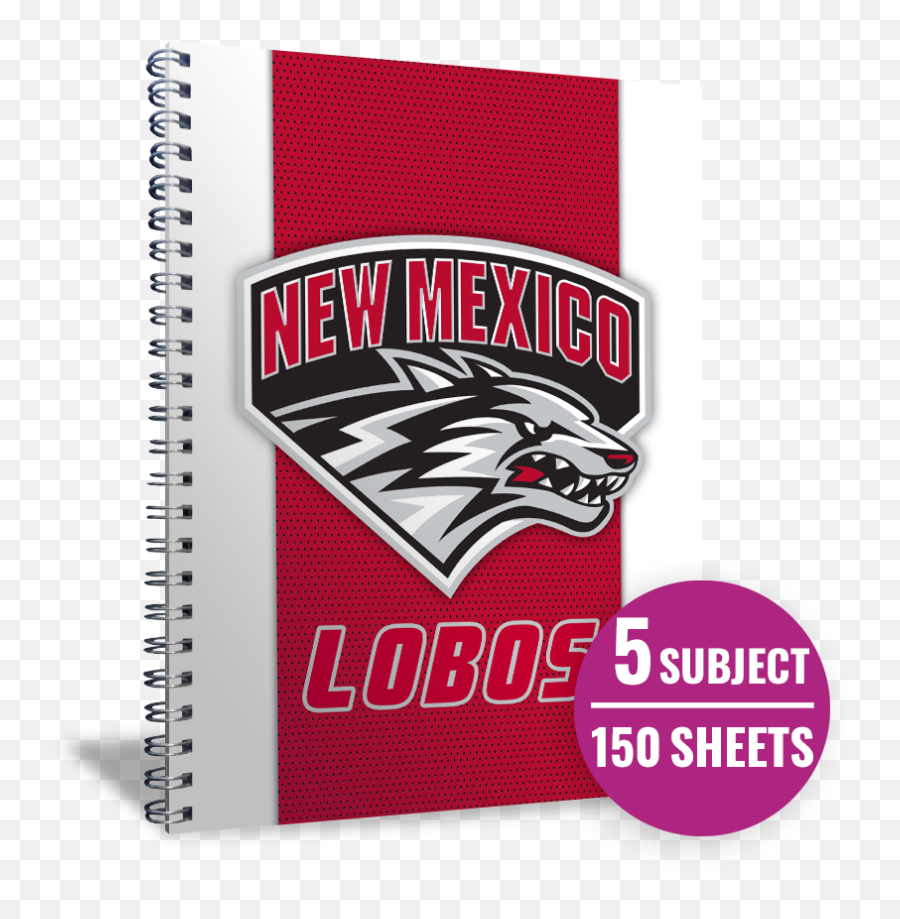 Imprinted Perforated Notebooks Schoolstoresupplycom - Iphone New Mexico Lobos Png,Spiral Notebook Icon