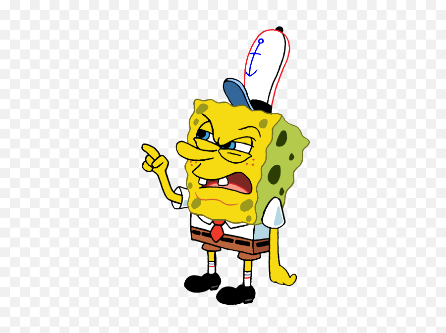 Scared Spongebob Png - Spongebob Angry Transparent Background,Scared Png
