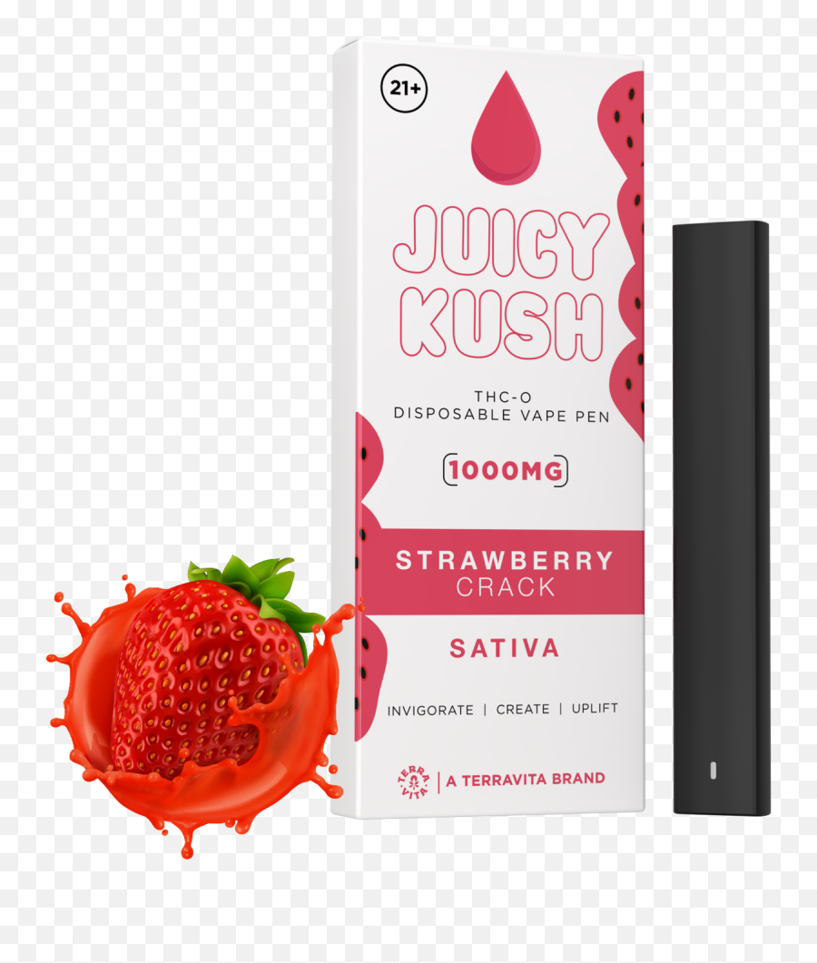 Thc - O Vape Strawberry Crack Sativa U2013 Terravita Cbd Superfood Png,Icon Coin Purse Strawberry