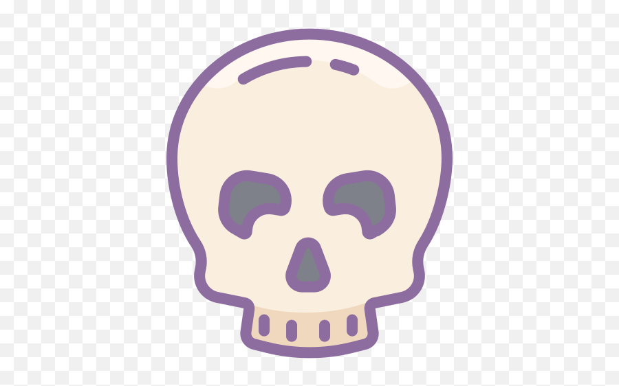 Cute Skull Icon In Color Style - Scary Png,Skull Icon