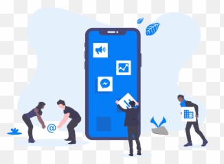 Facebook Messenger Help Desk And Customer Service Platform - Marketing Illustration Transparent png