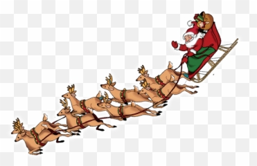 Clip Art Claus With Png Photo - Santa Sleigh Transparent Rudolph