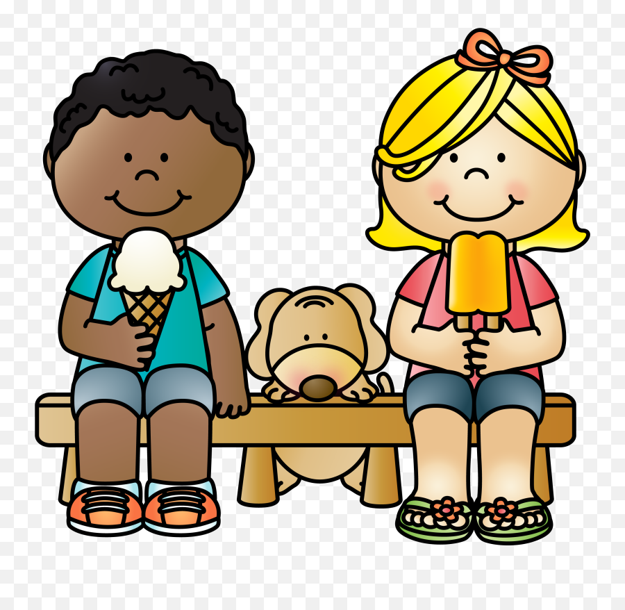 Download Hd People Clipart Ice Cream - Whimsy Clips Ice Kids Eating Ice  Cream Cartoon Png,People Clipart Png - free transparent png images -  
