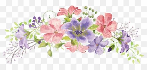 Hd Acuarela Flores De Coloridas - Flower Swag Clipart Png,Flores Png
