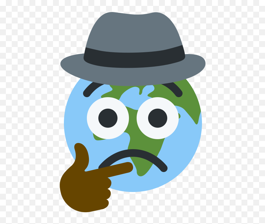 Planet Earth Emoji With Large Frown - Frowning Eyes Clipart Png,Earth Emoji Png