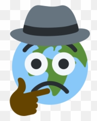 Planet Earth Emoji With Large Frown - Frowning Eyes Clipart Png,Earth Emoji Png