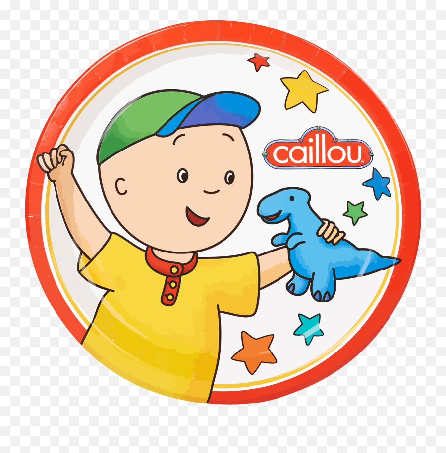 Caillou Dinosaur Toy Clipart Png - Caillou Party Plates,Caillou Png