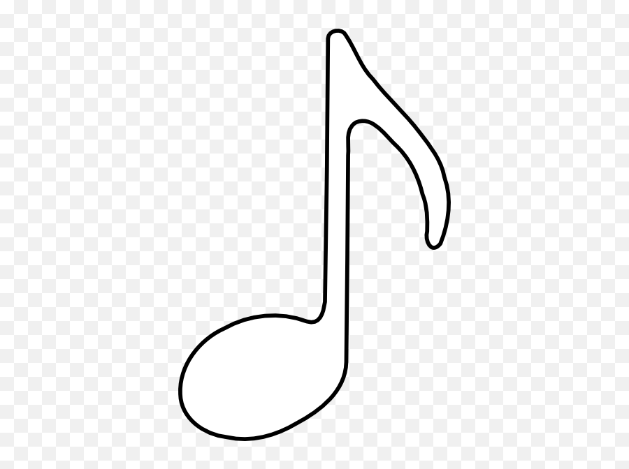 Notes Outline - Baeti Music Note Symbol In White Png,Music Notes Clipar...