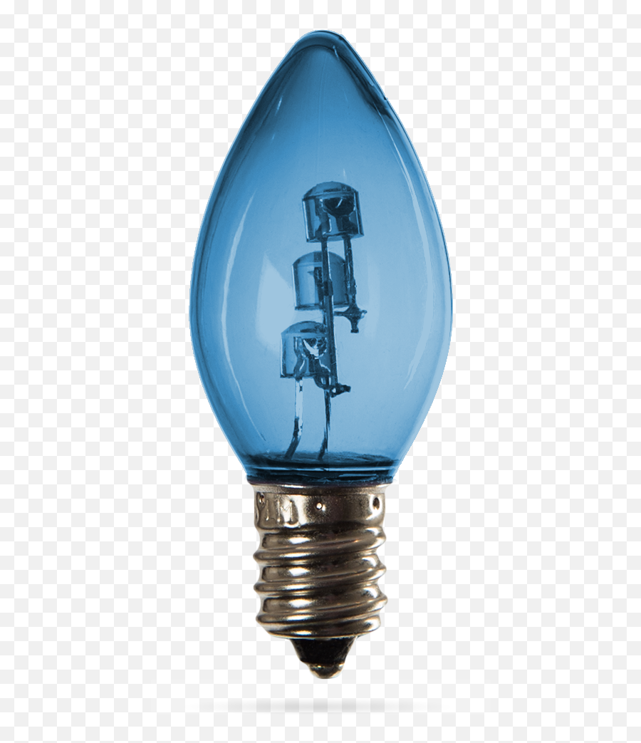 Transparent Led 3 - Diode Light Bulbs In C7 U0026 C9 Christmas World Compact Fluorescent Lamp Png,Light Bulb Transparent