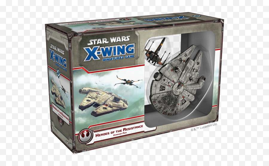 Star Wars X Wing Heroes Of The Resistance Expansion Miniatures Millennium Falcon Png - wing Png