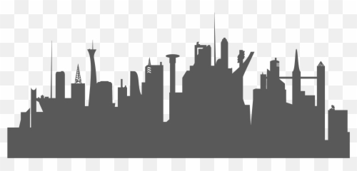 City Skyline Clipart Png - Futuristic Silhouette