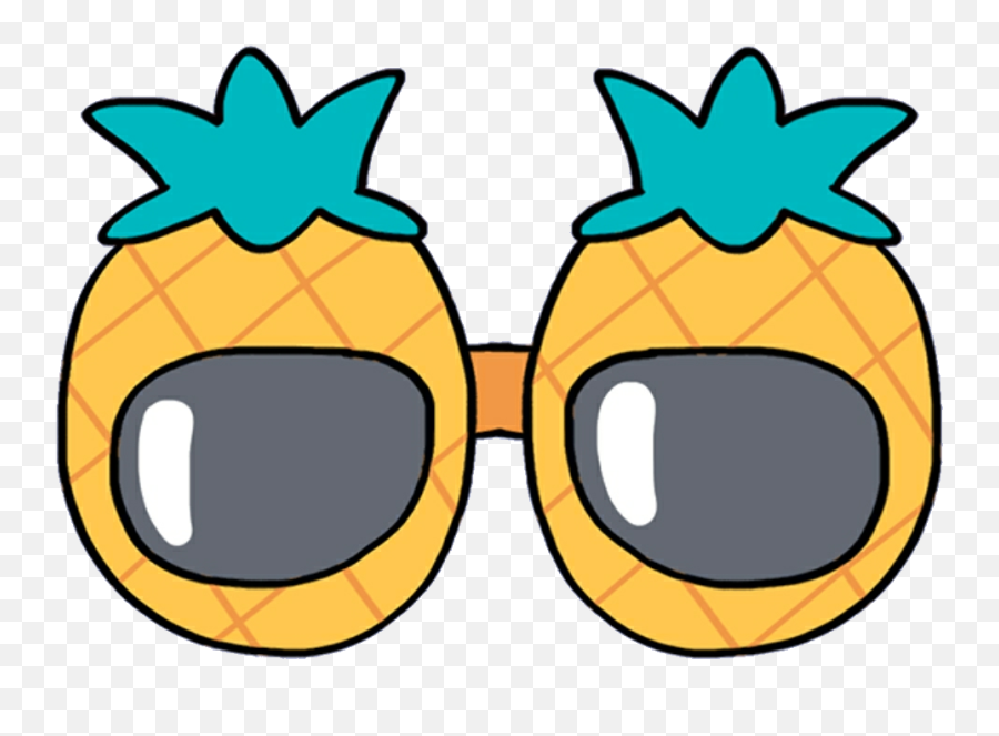 Pineapple Glasses Sunglasses Mochi Kawaii Cute Softbot - Pineapple Glasses Png,Pineapple Cartoon Png