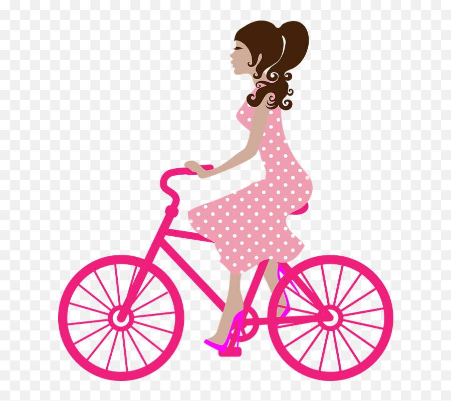 Download Girl - Uokplrs Lady On A Bike,Bike Rider Png
