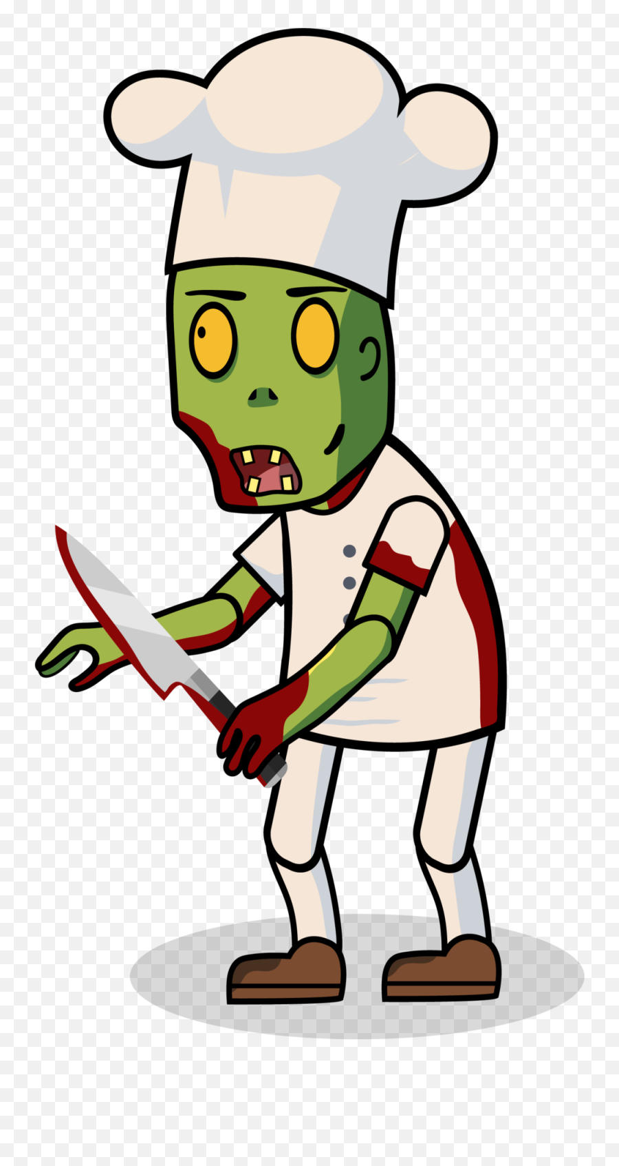 Download Hd Chef Zombie V2 - Portable Network Graphics Zombie Chef Cartoon Png,Zombie Transparent Background