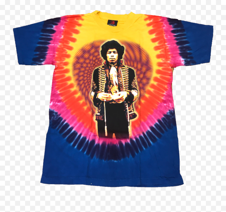 Jimi Hendrix Vintage Tie Dye Tee Shirt - Vintage Jimi Hendrix Tie Dye Shirt Png,Jimi Hendrix Png