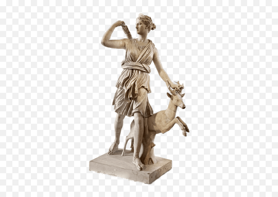Goddess Artemis White Marble Statue - Artemis The Greek Goddess Png,Artemis Png
