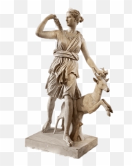 Goddess Artemis White Marble Statue - Artemis The Greek Goddess Png,Artemis Png