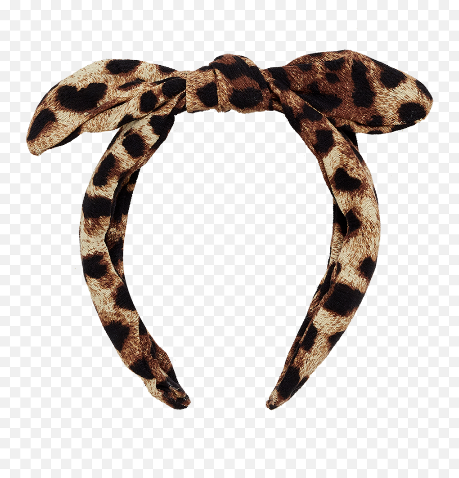 Bow Headband In Leopard - Scarf Png,Headband Png