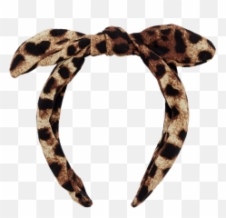 Bow Headband In Leopard - Scarf Png,Headband Png