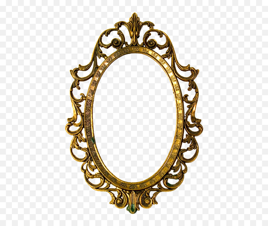 Mirror Clipart Oval Shaped Object - Oval Vintage Frame Png,Mirror Transparent Background