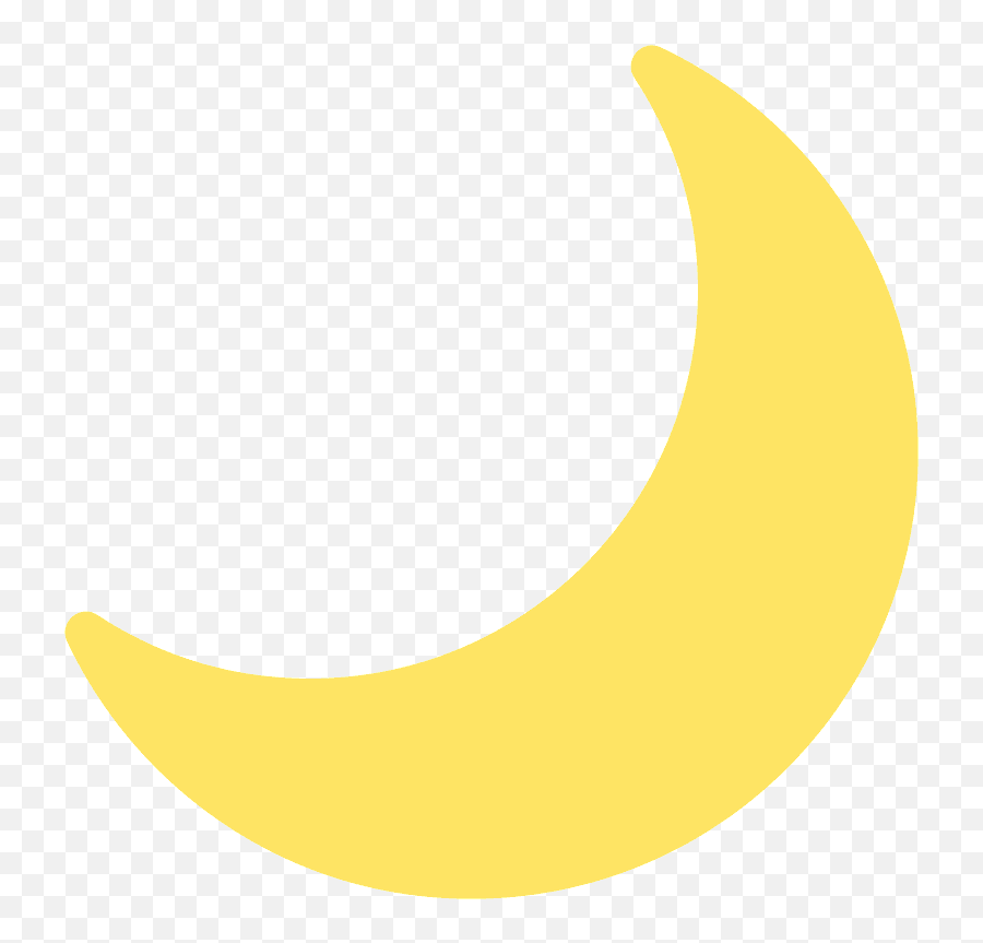Crescent Moon Emoji Clipart Png Transparent