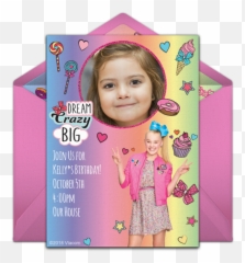 Jojo Siwa Photo Online Invitation - Jojo Siwa Party Invitations Free Png,Jojo Siwa Png