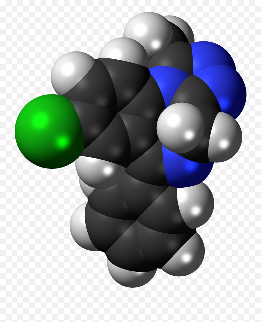 Filealprazolam Molecule Spacefillpng - Wikimedia Commons Alprazolam Space Filling Model,Xanax Png
