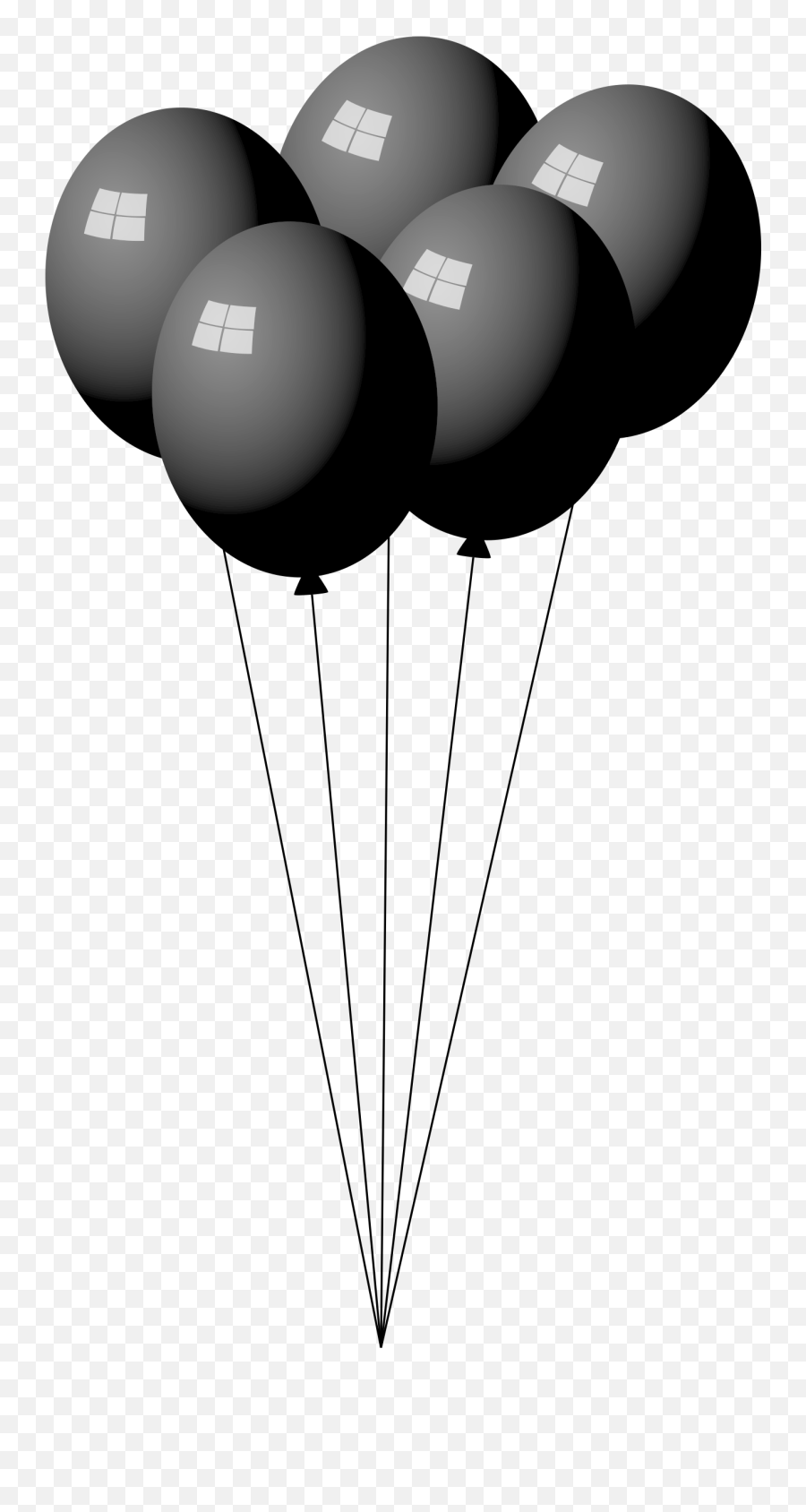 Transparent Birthday Black Balloon Clip - Black Balloons Transparent Background Png,Balloons Transparent