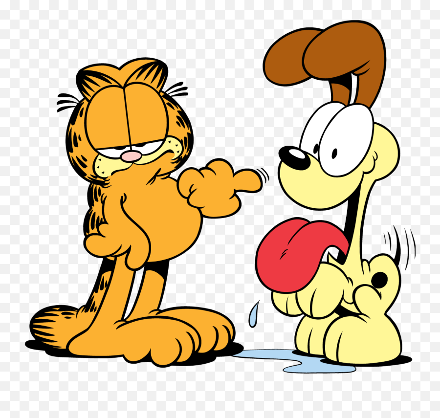 Odie Hugging Garfield - Discord Owo Clipart Full Size Cartoon Garfield And Odie Png,Owo Png