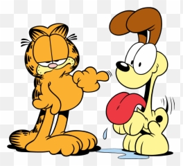 Odie Hugging Garfield - Discord Owo Clipart Full Size Cartoon Garfield And Odie Png,Owo Png