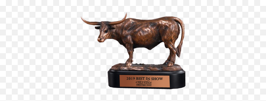Bronze Longhorn Steer Trophy Paradise Awards - Texas Longhorn Statue Png,Longhorn Cattle Icon