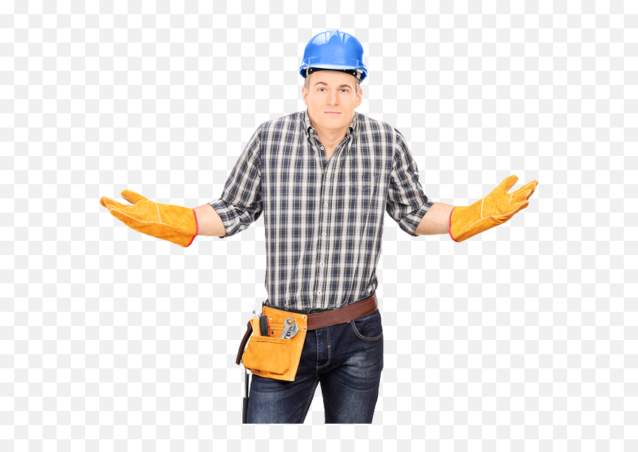 Confused Construction Worker Png Image - Confused Construction Worker Png,Construction Worker Png