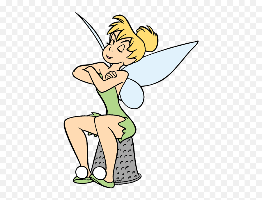 Tinkerbell Coloring Pages Clipart - Tinkerbell And Her Thimble Png,Tinker Bell Icon