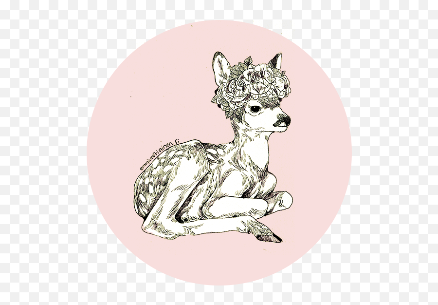 Sakura Flower Draw - Google Search Image 2262990 On Favimcom Deer Png,Deer Icon Tumblr