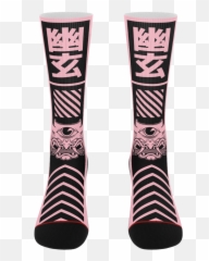 Yugen Oni Socks Pink U2013 Streetwear - Hockey Sock Png,Oni Png