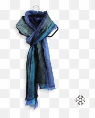 Scarf Merino Wool Silk Victoria Blue - Echarpe Bleu Femme En Soie Png,Scarf Transparent Background