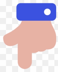 Hand Icon Point Down Emoji - Dot png