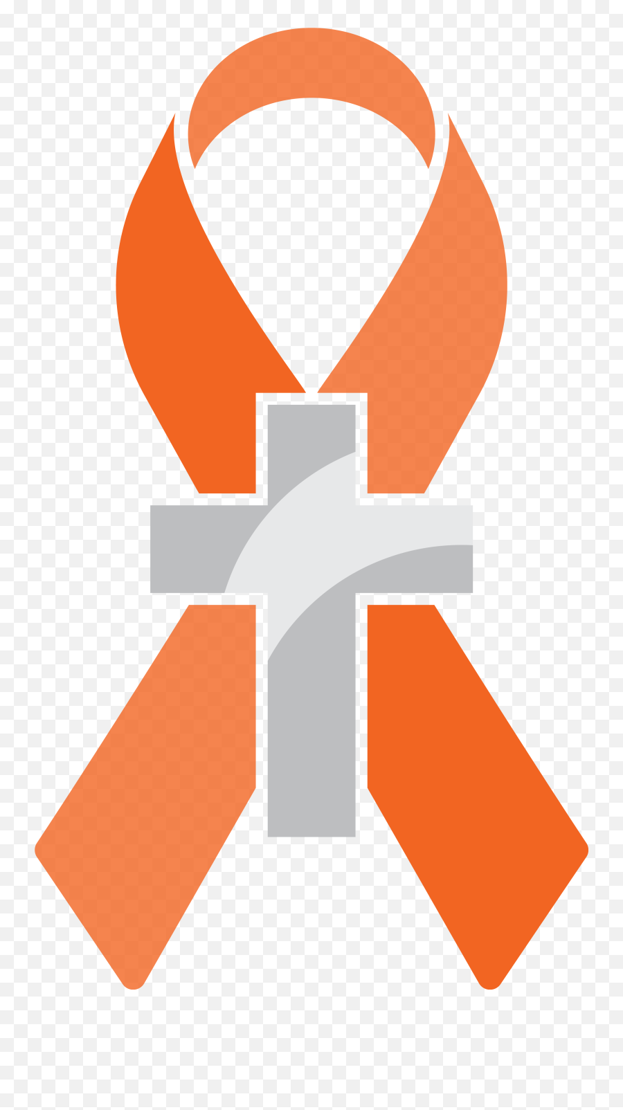 Orange Ribbon Png Picture - Orange Ribbon With Cross,Orange Ribbon Png
