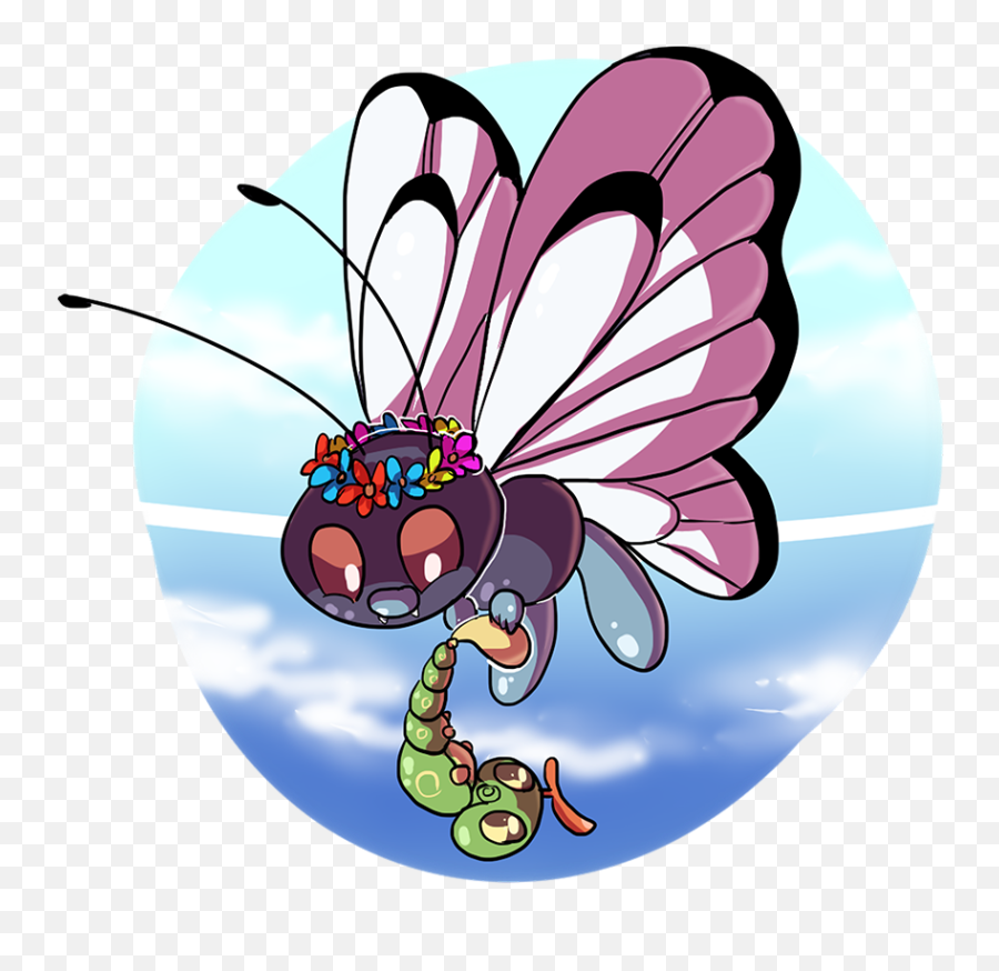 Flowercrown Butterfree By Pampd - Fur Affinity Dot Net Png,Butterfree Png