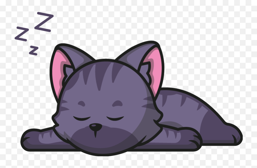 Cute Cat Sleeping Cartoon Icon Illustration Sticker - Dibujo Gato Durmiendo Animado Png,Cartoon Icon