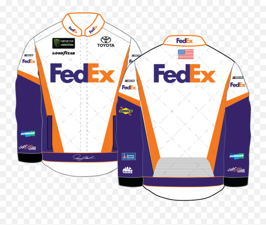 Denny Hamlin 2019 Fedex Pit Jacket - Fedex Png,Fedex Png